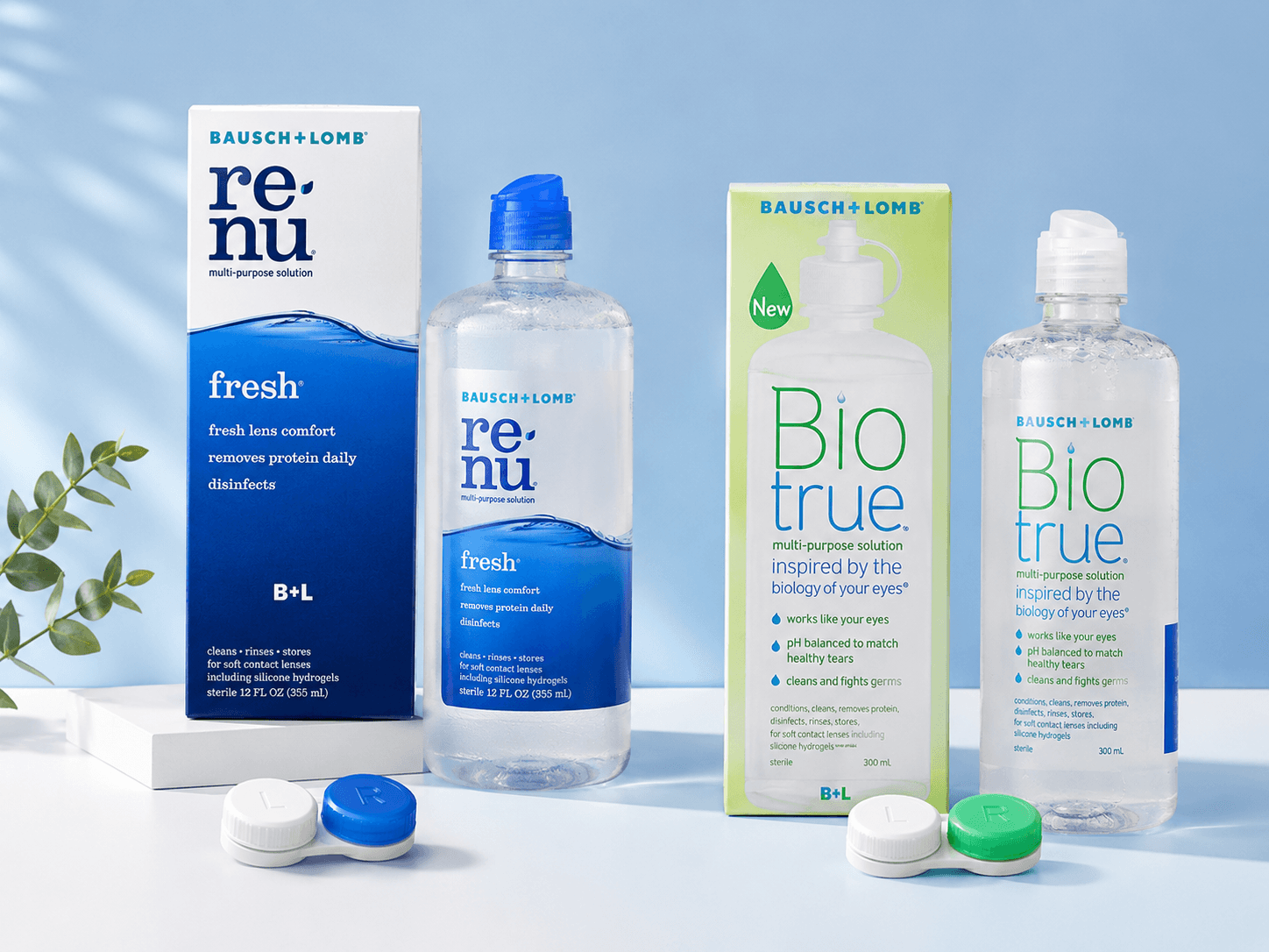 Contact lenses and lens care solutions